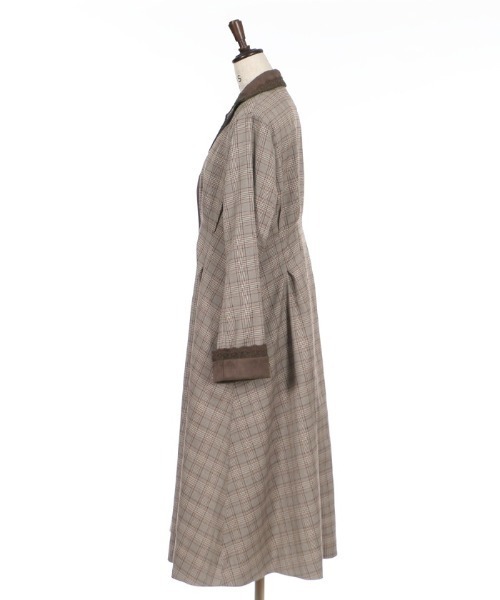 axes femme チェック柄ケープコート axes femmeクラシックケープコート