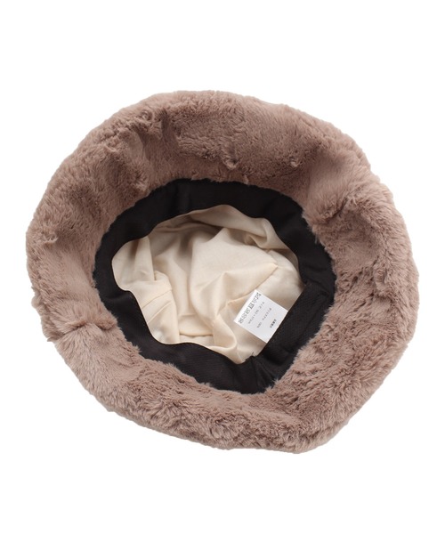 14+（イチヨンプラス）の「エコファーバケットハット（ハット・レディース・ブラック/アイボリー/モカ/ベージュ・FREE）」の5枚目の写真