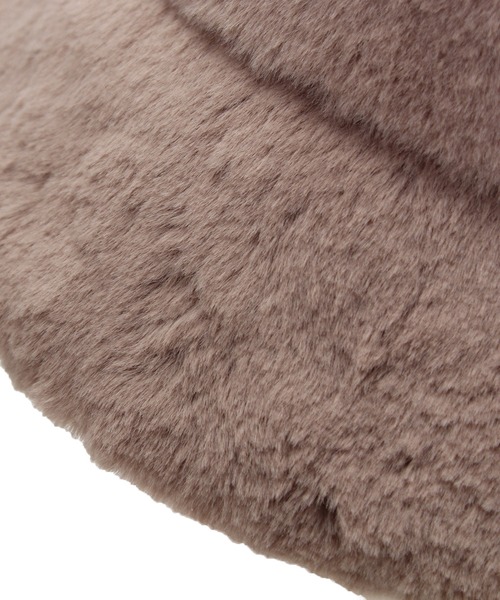 14+（イチヨンプラス）の「エコファーバケットハット（ハット・レディース・ブラック/アイボリー/モカ/ベージュ・FREE）」の7枚目の写真