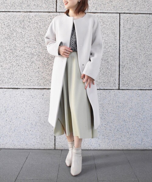 セール】二重織ノーカラーコート（ノーカラーコート）｜NOLLEY'S