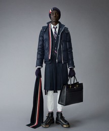 THOM BROWNE | JERSEY STITCH SCARF IN MERINO WOOL WITH RWB INTARSIA STRIPE(マフラー)
