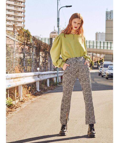 jouetie（ジュエティ）の「フロントスリットパンツ（その他パンツ・レディース・ブラック/ブルー/その他1/クリア・MEDIUM）」の8枚目の写真