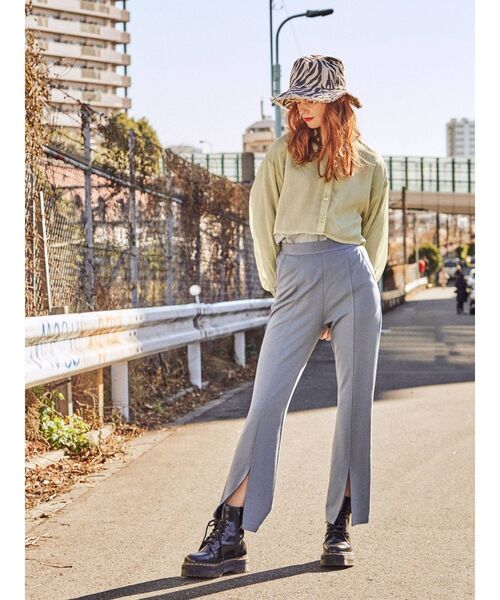 jouetie（ジュエティ）の「フロントスリットパンツ（その他パンツ・レディース・ブラック/ブルー/その他1/クリア・MEDIUM）」の5枚目の写真