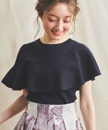 アシメフリルニット