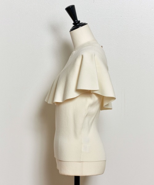 NOELA（ノエラ）の「アシメフリルニット（ニット/セーター・レディース・オフホワイト/ライトグリーン/ネイビー・FREE）」の22枚目の写真