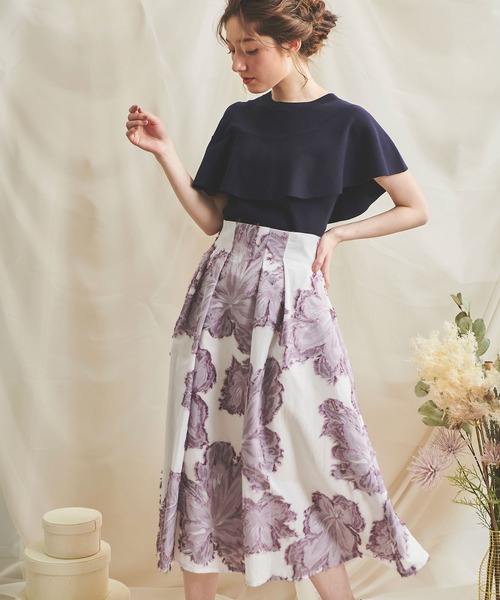 NOELA（ノエラ）の「アシメフリルニット（ニット/セーター・レディース・オフホワイト/ライトグリーン/ネイビー・FREE）」の14枚目の写真