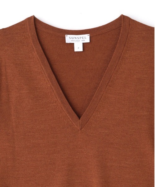 SUNSPEL（サンスペル）の「WOMEN’S MERINO SILK（ニット/セーター・レディース・ダークオレンジ/ブラック・2）」の7枚目の写真