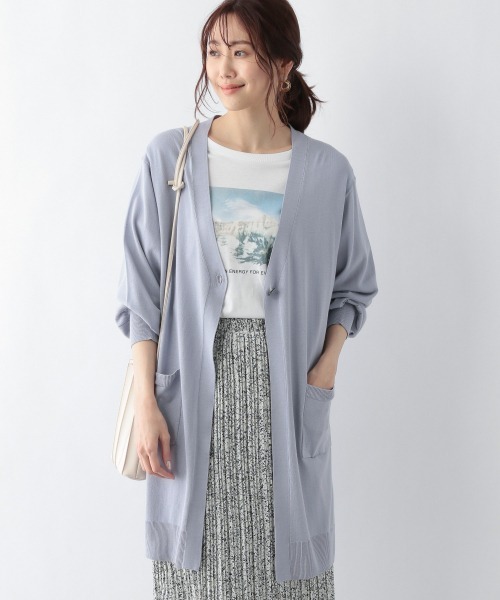 GLOBAL WORK（グローバルワーク）の「サラサラドライUVケアカーディガン/932271（カーディガン/ボレロ・レディース・グレー/アイボリー/モカ/ブルーパープル・MEDIUM/LARGE）」の4枚目の写真