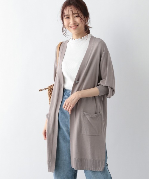 GLOBAL WORK（グローバルワーク）の「サラサラドライUVケアカーディガン/932271（カーディガン/ボレロ・レディース・グレー/アイボリー/モカ/ブルーパープル・MEDIUM/LARGE）」の3枚目の写真