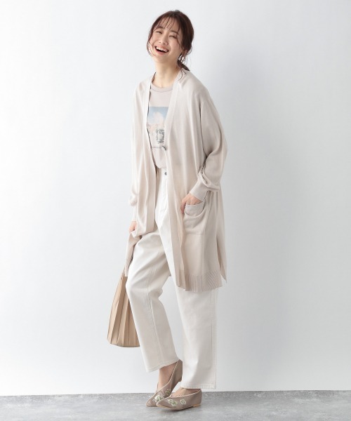 GLOBAL WORK（グローバルワーク）の「サラサラドライUVケアカーディガン/932271（カーディガン/ボレロ・レディース・グレー/アイボリー/モカ/ブルーパープル・MEDIUM/LARGE）」の5枚目の写真