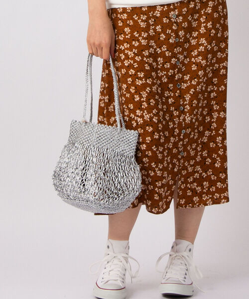 NOLLEY’S(ノーリーズ)の「【BAGMATI/ バグマティ】編みトートバッグ(トートバッグ・レディース・シルバー/ミント/シャンパン・FREE)」の5枚目の写真
