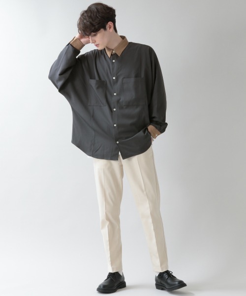 RAGEBLUE(レイジブルー)の「クレリックドルマン/ビッグシルエットシャツ/932584(シャツ/ブラウス・メンズ・ライトブラウン/その他19/ライトブルー・FREE)」の6枚目の写真