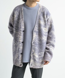 KIIT キート / KID MOHAIR BLEND PRINT KNIT CARDIGAN キッドモヘアブレンドニットルーズカーディガン / KIL-K59-105