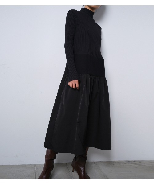 LE CIEL BLEU（ルシェルブルー）の「Constracting Fabric Dress