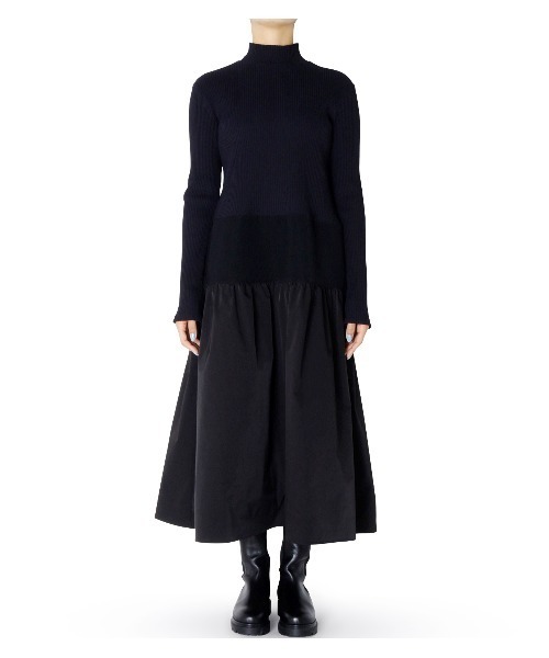LE CIEL BLEU（ルシェルブルー）の「Constracting Fabric Dress