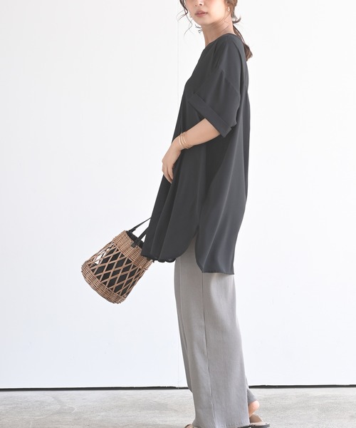 rps(アールピーエス)の「半袖スキッパーチュニック(チュニック・レディース・オフホワイト/カーキ/ブラック・M)」の19枚目の写真