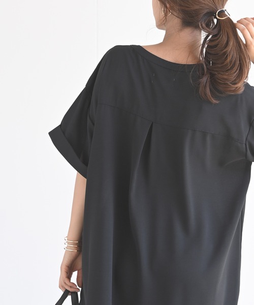 rps(アールピーエス)の「半袖スキッパーチュニック(チュニック・レディース・オフホワイト/カーキ/ブラック・M)」の16枚目の写真