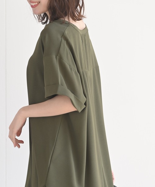 rps(アールピーエス)の「半袖スキッパーチュニック(チュニック・レディース・オフホワイト/カーキ/ブラック・M)」の17枚目の写真