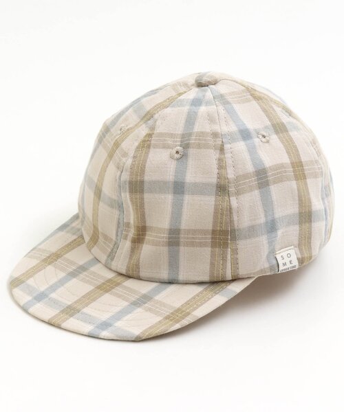 apres les cours（アプレレクール）の「チェック柄キャップ_UVカット（キャップ・キッズ・ブラック/キナリ・50/54/58）」の5枚目の写真