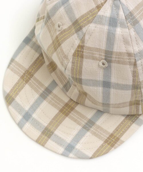 apres les cours（アプレレクール）の「チェック柄キャップ_UVカット（キャップ・キッズ・ブラック/キナリ・50/54/58）」の8枚目の写真