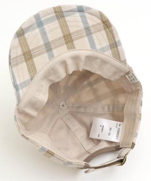 apres les cours（アプレレクール）の「チェック柄キャップ_UVカット（キャップ・キッズ・ブラック/キナリ・50/54/58）」の12枚目の写真