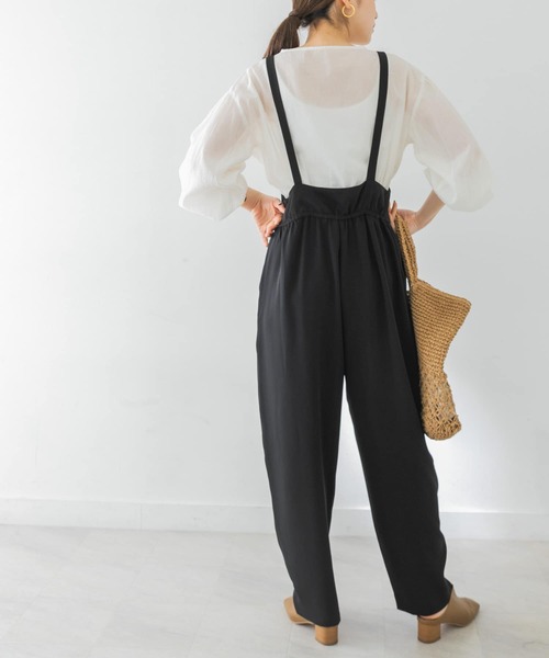 URBAN RESEARCH（アーバンリサーチ）の「ダブルクロスコクーンサロペット（サロペット/オーバーオール・レディース・ブラック/ベージュ・36/38）」の16枚目の写真