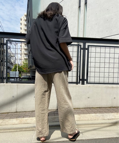 AZUL ENCANTO(アズールエンカント)の「フレンチリネン ストレートパンツ(その他パンツ・レディース・ベージュ/ブラウン/ライトカーキ/ライトブラック・FREE)」の12枚目の写真