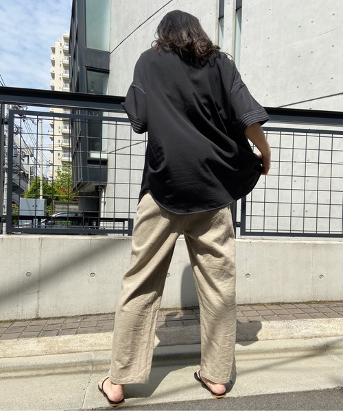 AZUL ENCANTO(アズールエンカント)の「フレンチリネン ストレートパンツ(その他パンツ・レディース・ベージュ/ブラウン/ライトカーキ/ライトブラック・FREE)」の5枚目の写真