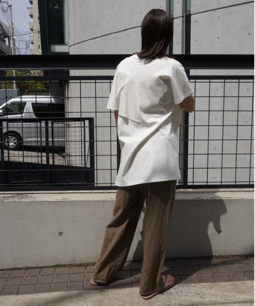 AZUL ENCANTO(アズールエンカント)の「フレンチリネン ストレートパンツ(その他パンツ・レディース・ベージュ/ブラウン/ライトカーキ/ライトブラック・FREE)」の15枚目の写真