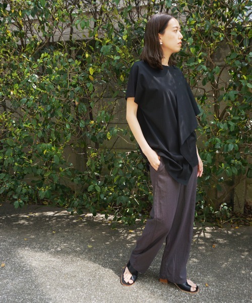 AZUL ENCANTO(アズールエンカント)の「フレンチリネン ストレートパンツ(その他パンツ・レディース・ベージュ/ブラウン/ライトカーキ/ライトブラック・FREE)」の14枚目の写真