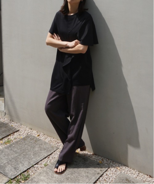 AZUL ENCANTO(アズールエンカント)の「フレンチリネン ストレートパンツ(その他パンツ・レディース・ベージュ/ブラウン/ライトカーキ/ライトブラック・FREE)」の20枚目の写真