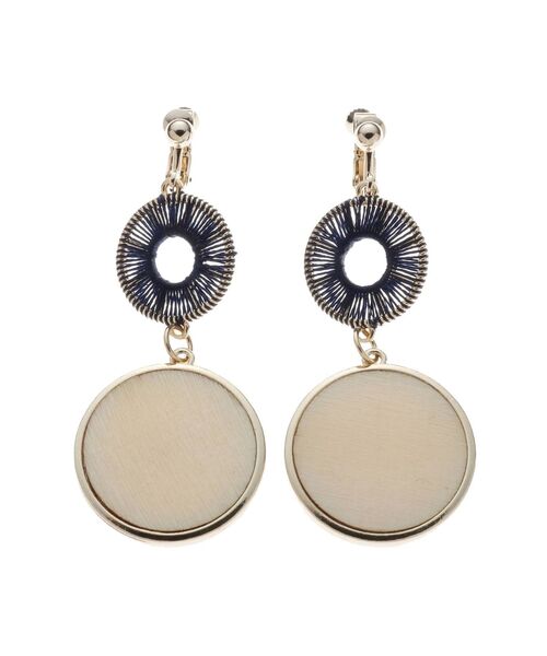 dazzlin（ダズリン）の「ナチュラルペアサークルイヤリング（イヤリング・レディース・アイボリー/ブルー/ブラウン・FREE）」の9枚目の写真