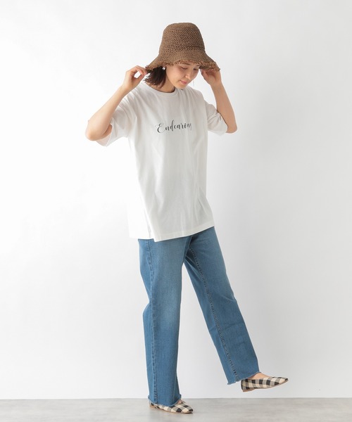 LEPSIM（レプシィム）の「アソートプリントT　945351（Tシャツ/カットソー・レディース・オフホワイト/ブルー/オレンジ・FREE）」の14枚目の写真