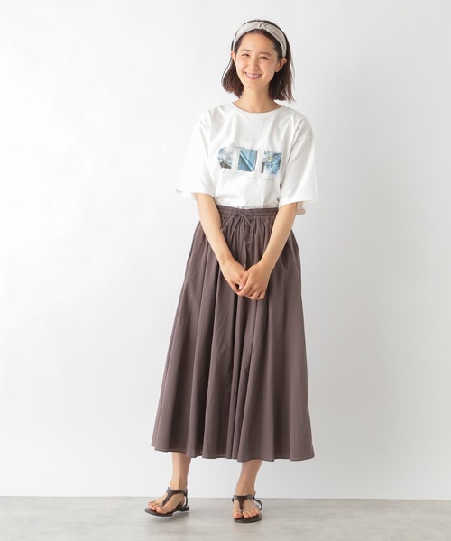 LEPSIM（レプシィム）の「アソートプリントT　945351（Tシャツ/カットソー・レディース・オフホワイト/ブルー/オレンジ・FREE）」の16枚目の写真