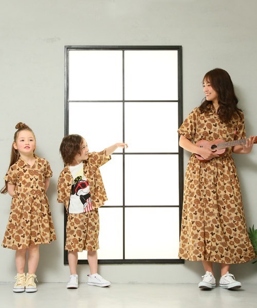 親子お揃い ディズニー リゾート柄ドライワンピース 5116k