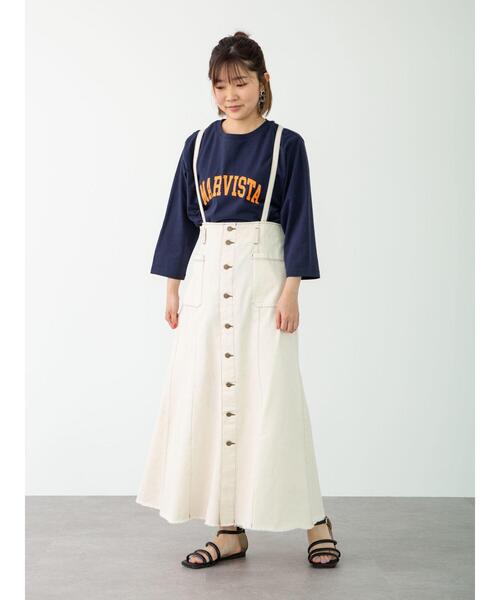 Sugar spoon（シュガースプーン）の「・SUGAR SPOON カラーツイルジャンスカ＊（ジャンパースカート・レディース・ブラック/グレー/イエロー/アイボリー・FREE）」の5枚目の写真