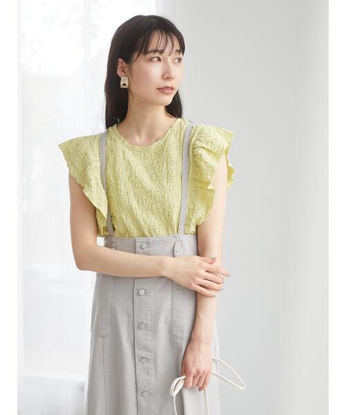 Sugar spoon（シュガースプーン）の「・SUGAR SPOON カラーツイルジャンスカ＊（ジャンパースカート・レディース・ブラック/グレー/イエロー/アイボリー・FREE）」の17枚目の写真