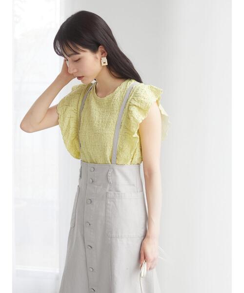 Sugar spoon（シュガースプーン）の「・SUGAR SPOON カラーツイルジャンスカ＊（ジャンパースカート・レディース・ブラック/グレー/イエロー/アイボリー・FREE）」の18枚目の写真