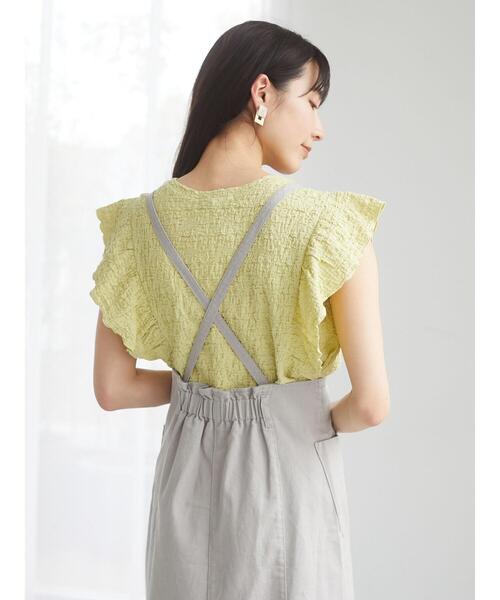 Sugar spoon（シュガースプーン）の「・SUGAR SPOON カラーツイルジャンスカ＊（ジャンパースカート・レディース・ブラック/グレー/イエロー/アイボリー・FREE）」の19枚目の写真