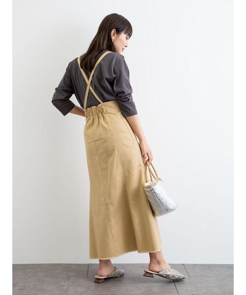 Sugar spoon（シュガースプーン）の「・SUGAR SPOON カラーツイルジャンスカ＊（ジャンパースカート・レディース・ブラック/グレー/イエロー/アイボリー・FREE）」の22枚目の写真