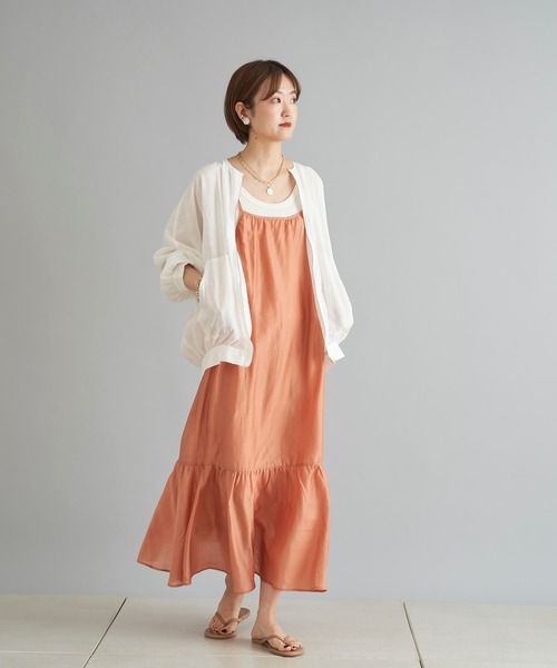 DouDou（ドゥドゥ）の「クリンクルワッシャーシャツブルゾン（ブルゾン・レディース・ブラック/オフホワイト/カーキ・FREE）」の10枚目の写真