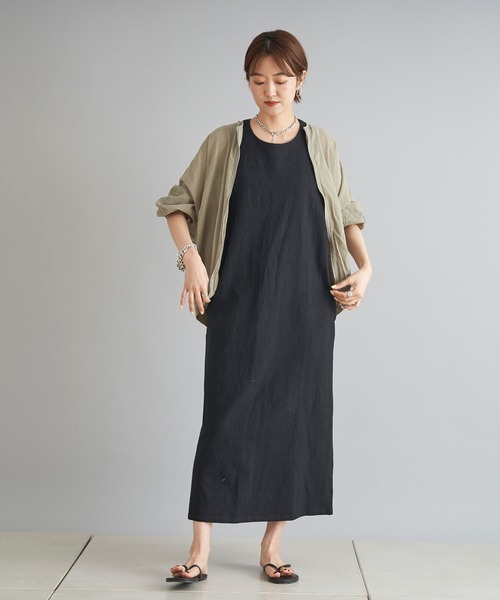 DouDou（ドゥドゥ）の「クリンクルワッシャーシャツブルゾン（ブルゾン・レディース・ブラック/オフホワイト/カーキ・FREE）」の14枚目の写真