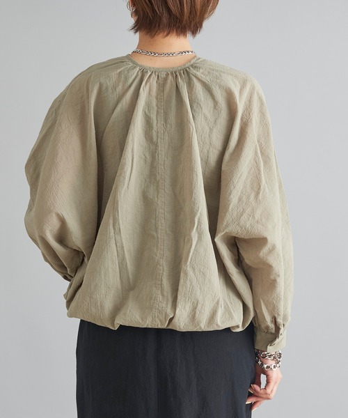 DouDou（ドゥドゥ）の「クリンクルワッシャーシャツブルゾン（ブルゾン・レディース・ブラック/オフホワイト/カーキ・FREE）」の21枚目の写真