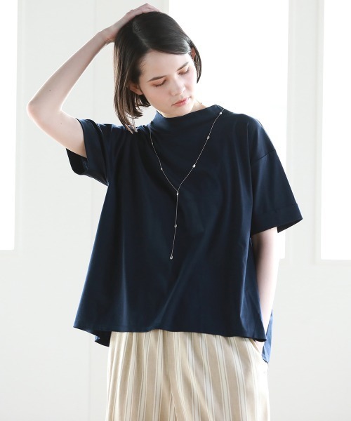 Pao de lo（パオデロ）の「【VOYAGE】スムースカットソー（Tシャツ/カットソー・レディース・ベージュ/ネイビー/ホワイト・9号）」の3枚目の写真