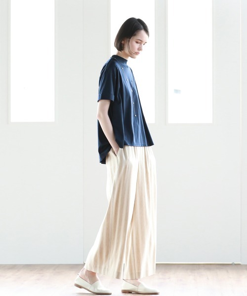 Pao de lo（パオデロ）の「【VOYAGE】スムースカットソー（Tシャツ/カットソー・レディース・ベージュ/ネイビー/ホワイト・9号）」の9枚目の写真