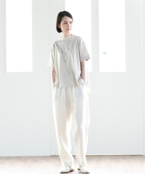 Pao de lo（パオデロ）の「【VOYAGE】スムースカットソー（Tシャツ/カットソー・レディース・ベージュ/ネイビー/ホワイト・9号）」の10枚目の写真