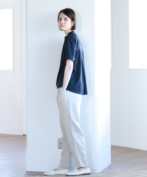 Pao de lo（パオデロ）の「【VOYAGE】スムースカットソー（Tシャツ/カットソー・レディース・ベージュ/ネイビー/ホワイト・9号）」の12枚目の写真