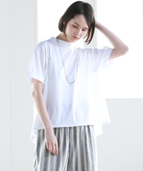 Pao de lo（パオデロ）の「【VOYAGE】スムースカットソー（Tシャツ/カットソー・レディース・ベージュ/ネイビー/ホワイト・9号）」の14枚目の写真