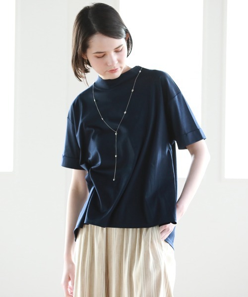 Pao de lo（パオデロ）の「【VOYAGE】スムースカットソー（Tシャツ/カットソー・レディース・ベージュ/ネイビー/ホワイト・9号）」の15枚目の写真