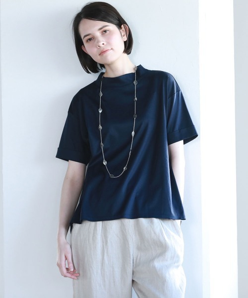 Pao de lo（パオデロ）の「【VOYAGE】スムースカットソー（Tシャツ/カットソー・レディース・ベージュ/ネイビー/ホワイト・9号）」の17枚目の写真